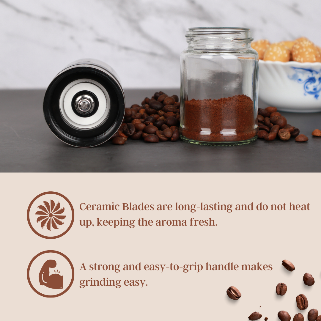 Cafe JEI Manual Burr Coffee Grinder β Precision Grinding for the Perfect Brew