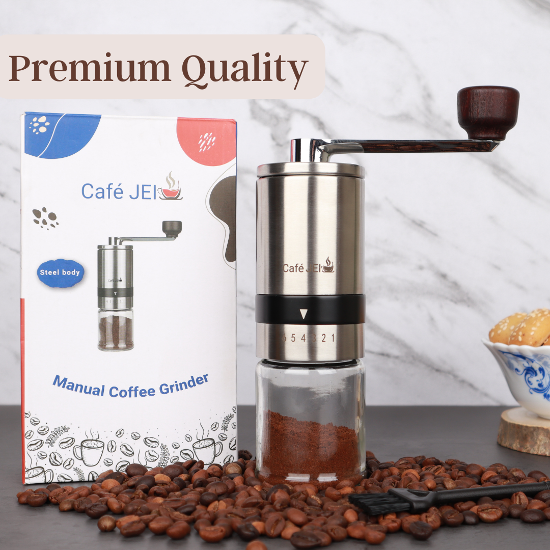 Cafe JEI Manual Burr Coffee Grinder β Precision Grinding for the Perfect Brew