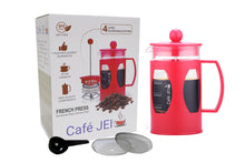 Load image into Gallery viewer, Cafe JEI French Press Coffee and Tea Maker 600ml, Soft (Red)