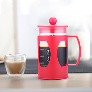Cafe JEI French Press Coffee and Tea Maker 600ml, Soft (Red)