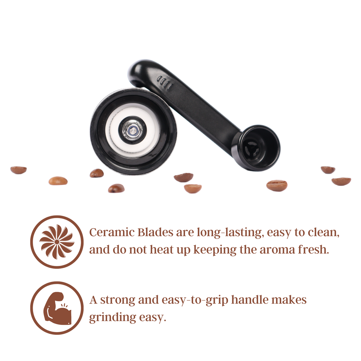 Cafe JEI Manual Coffee Grinder with Adjustable Settings CeramiConica