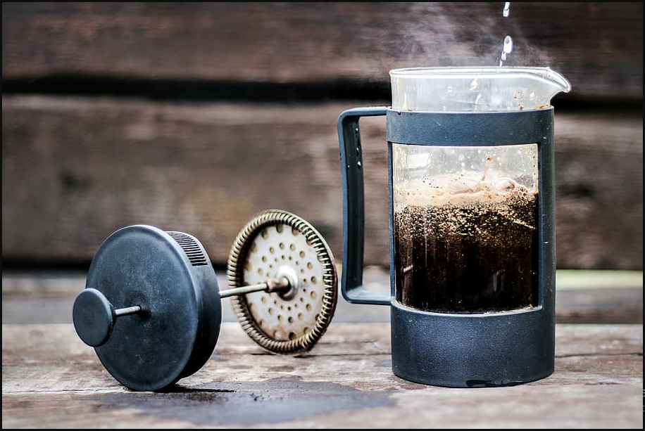 French Press Coffee Maker, Coffee plunger brewing coffee for Cafe JEI