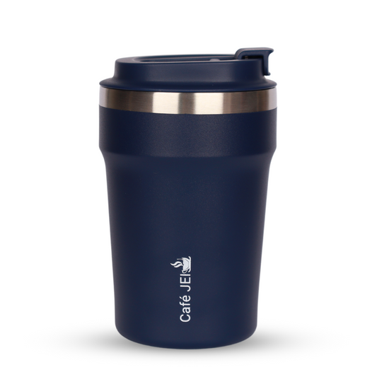 Cafe JEI 380ml Insulated Travel Mug – Leakproof Stainless Steel Thermos (Radiant Blue)