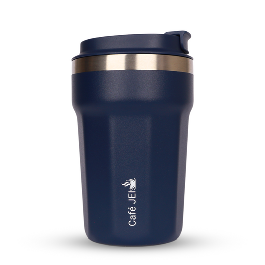 Cafe JEI 380ml Insulated Travel Mug – Leakproof Stainless Steel Thermos (Elegant Blue)