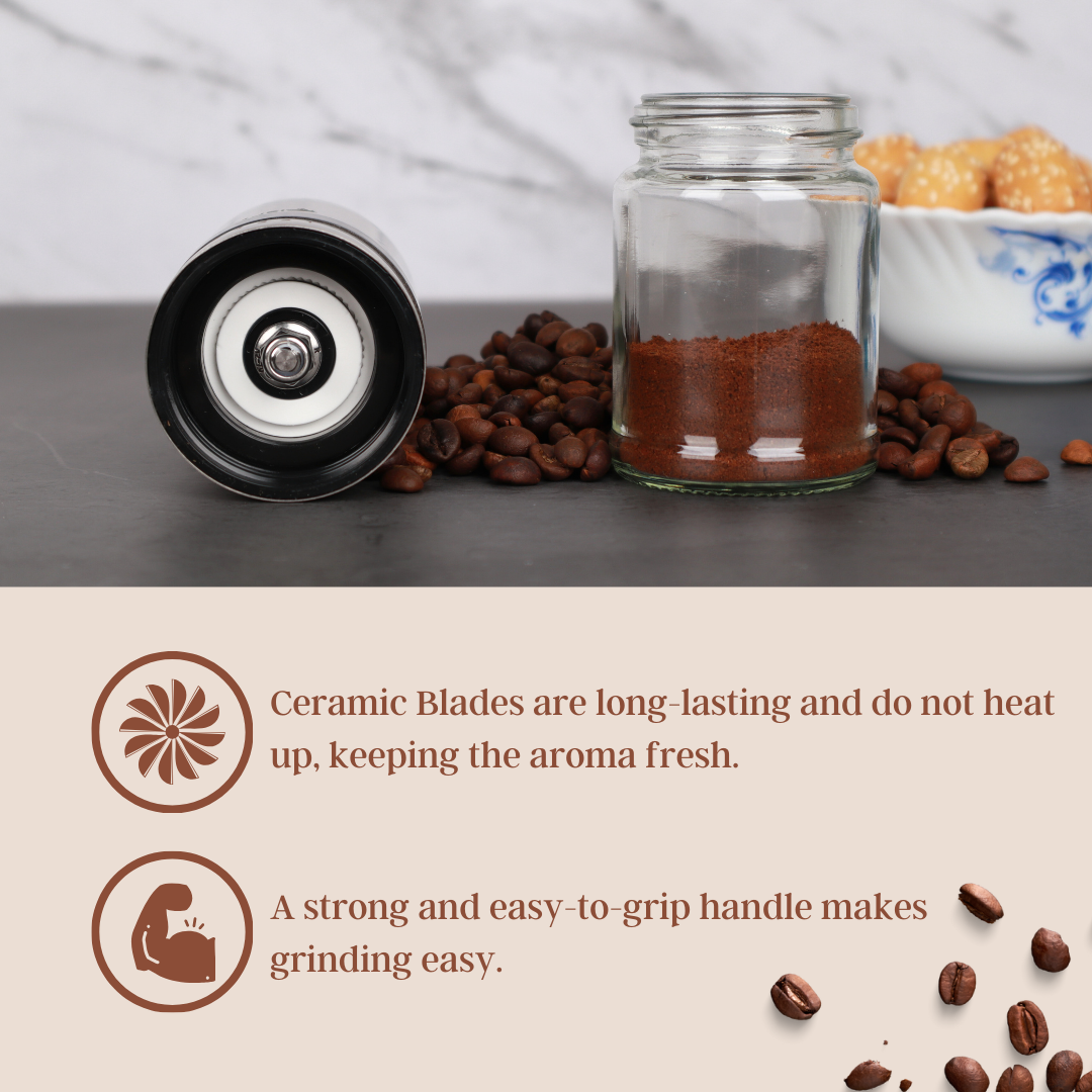 Cafe JEI Manual Burr Coffee Grinder – Precision Grinding for the Perfect Brew