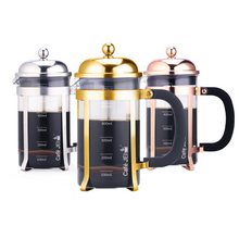 Load image into Gallery viewer, Cafe JEI Classic French Press Coffee and Tea Maker 600ml (Dome, Gold)