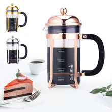 Load image into Gallery viewer, Cafe JEI Classic French Press Coffee and Tea Maker 600ml (Dome Rose Gold)