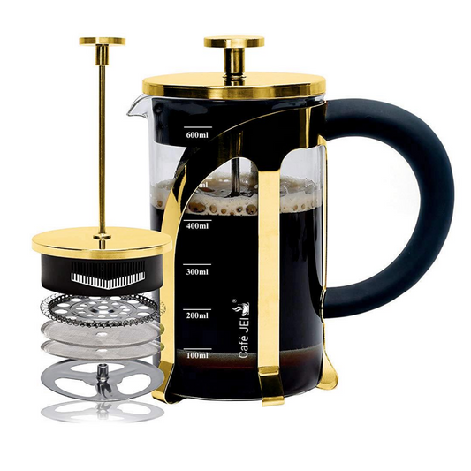 French Press Coffee and Tea Maker 600ml (Gold)